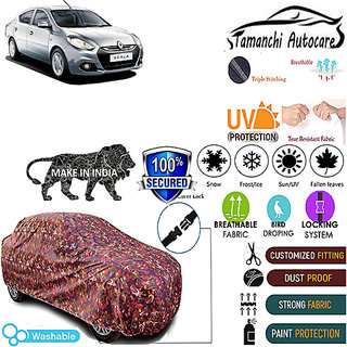Tamanchi Autocare Cover Indoor Outdoor, All Weather Protection  coverwith Triple Stitched for Renault Scala (Jungli)