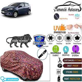 Tamanchi Autocare Cover Indoor Outdoor, All Weather Protection  coverwith Triple Stitched for Fiat Palio (Jungli)