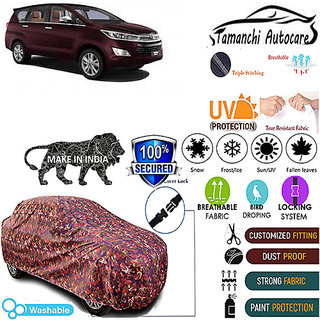 Tamanchi Autocare Cover Indoor Outdoor, All Weather Protection  coverwith Triple Stitched for Toyota Innova (Jungli)