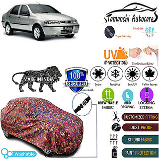 Tamanchi Autocare Cover Indoor Outdoor, All Weather Protection  coverwith Triple Stitched for Fiat Petra (Jungli)