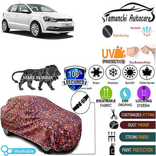 Tamanchi Autocare Cover Indoor Outdoor, All Weather Protection  coverwith Triple Stitched for Volkswagen Polo (Jungli)