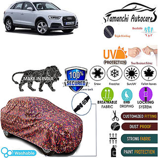 Tamanchi Autocare Cover Indoor Outdoor, All Weather Protection  coverwith Triple Stitched for Audi Q3 (Jungli)