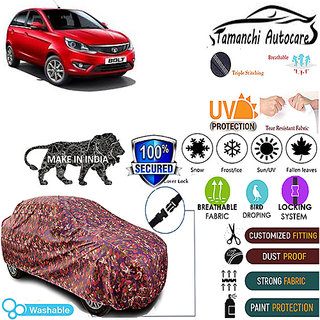Tamanchi Autocare Cover Indoor Outdoor, All Weather Protection  coverwith Triple Stitched for Tata Tata Bolt (Jungli)