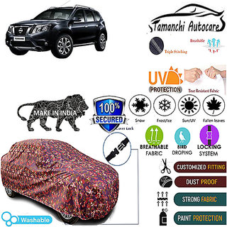 Tamanchi Autocare Cover Indoor Outdoor, All Weather Protection  coverwith Triple Stitched for Nissan Terrano (Jungli)