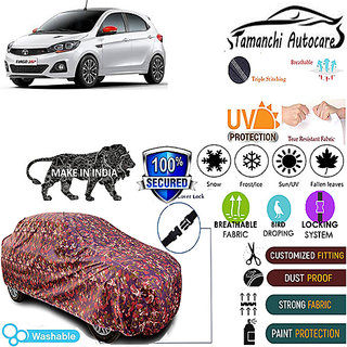 Tamanchi Autocare Cover Indoor Outdoor, All Weather Protection  coverwith Triple Stitched for Tata Tiago (Jungli)