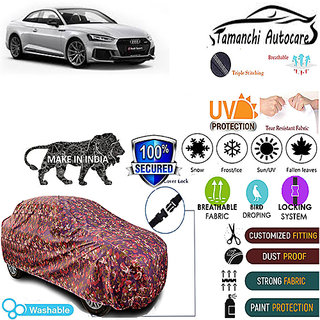Tamanchi Autocare Cover Indoor Outdoor, All Weather Protection  coverwith Triple Stitched for Audi RS5 (Jungli)