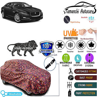 Tamanchi Autocare Cover Indoor Outdoor, All Weather Protection  coverwith Triple Stitched for Jaguar XJL (Jungli)