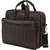AQUADOR laptop cum messenger bag with brown faux vegan leather(AB-S-1520-Brown)