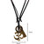 M Men Style  Stylish Yoga Om Locket With Adjustable Leather Cord Chain Gold Bronze Pendant For Unisex