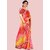 LAHEJA Red Turkey Silk Printed Saree with Un-stitched Blouse Piece