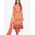 Designer Straight Cut:atisundar angelic Orange Embroidered Cotton Suits - 13116_40_33016