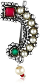 Oxidised Gold with Artificial stone and beads Alloy Maharashtrian banu Nath Nathiya./ Nose Pin for women