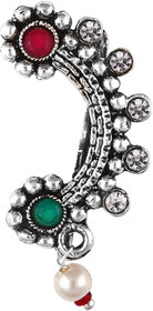 Oxidised Gold with Artificial stone and beads Alloy Maharashtrian banu Nath Nathiya./ Nose Pin for women