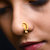 Gold Plated Mayur design with Peals AD Stone Alloy Maharashtrian Nath Nathiya./ Nose Pin for women