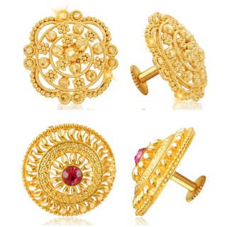 Vighnaharta Sizzling Charming Alloy Gold Plated Stud Earring Combo set For Women and Girls