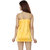 Nivcy Women Satin Nightwear Square Neck Yellow (X-Large)