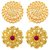 Vighnaharta Allure Graceful Alloy Gold Plated Stud Earring Combo set For Women and Girls