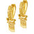 Vighnaharta Elegant Twinkling Beautiful Gold Plated Clip on Bucket,basket Chand Bali and   earring Combo