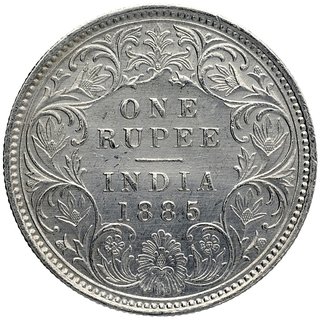 one rupees 1885 unc coin