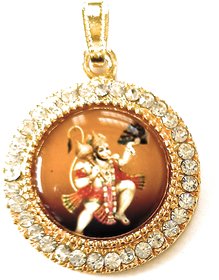 24 ct Gold Plated Hanuman Ji Locket With Golden Chain