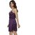 Nivcy Women Satin V-Neck Nighty Dark Purple
