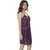 Nivcy Women Satin V-Neck Nighty Dark Purple