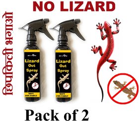 Lizard Out (Chipkali Bhagao) Spray Pack Of 2 To Remove Permanently All Lizard From House Garden Office Kitchen