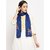 Get Wrapped Blue Embroidered Scarf  for Women