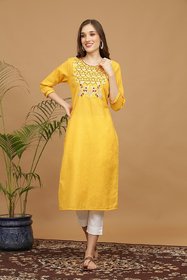 Lakshtish Round Neck Embroideay Kurta