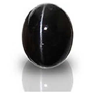 CEYLONMINE-5.50 Carat Original Black Cats Eye Lehsuniya Gemstone for Unisex by Lab Certified For Men and Women