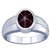 CEYLONMINE-5.25 Carat Natural Star Ruby Gemstone Men's Ring Sterling Silver Plated Natural Star Ruby Gemstone Ring