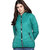 Kotty Women Green Nylon Full Sleeve Padded Puffer Jacket