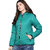 Kotty Women Green Nylon Full Sleeve Padded Puffer Jacket
