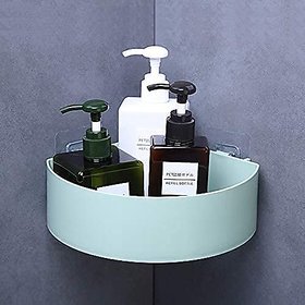 K Kudos Triangle Plastic Bathroom Corner Kitchen Bathroom Wall Holder Storage Rack Corner Shelf