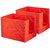 GR Art&Craft Non Woven Shirt Stacker/Shirt Organizer/Wardrobe Organizer/Cloth Organizer/Cloth Cover - Red (Pack Of 2)