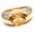 JAIPUR GEMSTONE-5.00 Carat Citrine Ring Sunela Certified Natural Precious Gemstone Citrine Gold Plated Adjustable Ring