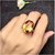 CEYLONMINE-5.00 Carat Citrine Ring Sunela Certified Natural Original Gemstone Citrine Silver Plated Adjustable Ring