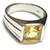 CEYLONMINE-Natural Citrine Stone 5.00 Carat Silver Plated Ring for Women's and Men's