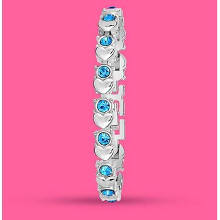 Silver Blue Stone Bracelet For Women