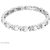 Heart Shaped Silver Plated American Diamond Metal Bracelet For Women