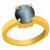 RATAN BAZAAR-Natural 5.25 Ratti Black Cat's Eye Lehsuniya Stone Ashtdhatu Ring for Astrological Purpose