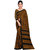 Shopkio Women's Pure Georgette Floral Printed Brown Colour Saree with Blouse Piece