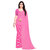 Shopkio Women's Pure Georgette Strips Printed Pink Colour Saree with Blouse Piece