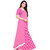 Shopkio Women's Pure Georgette Strips Printed Pink Colour Saree with Blouse Piece