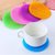 K Kudos Cleaning Sponge Silicone Scrubber for Kitchen Scrubber Fruit and Vegetable Washing Brush Round pack of 5