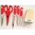 SHIRAZ Kitchen Premium Stainless Steel Knife  Scissors Set(RED) with Wooden Block-6 Pcs
