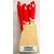 SHIRAZ Kitchen Premium Stainless Steel Knife  Scissors Set(RED) with Wooden Block-6 Pcs