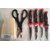 SHIRAZ PREMIUM STAINLESS STEEL KITCHEN KNIFE  SCISSORS SET- 6 Pcs-(BLACK)