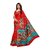 Dori Women's Red Printed Khadi Silk Saree With Blouse