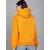 Raabta Fashion Women Mustard Heart Print Hooded Sweatshirt